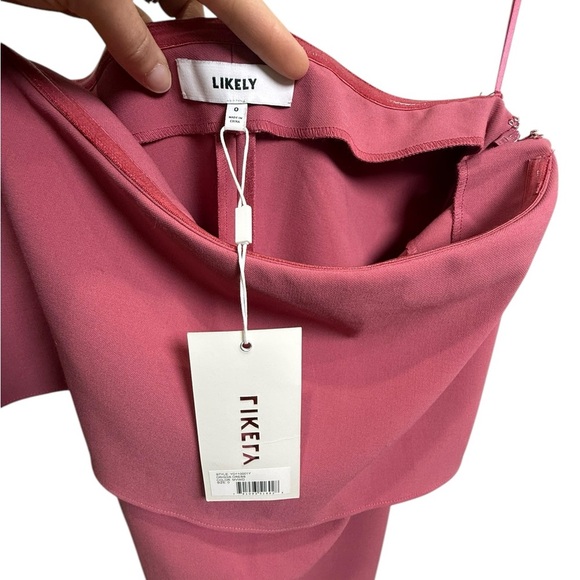 Likely “Driggs” Strapless Ruffle Midi Dress – NWT, Size 0, Rose Mauve Pink - Picture 5 of 6